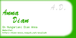 anna dian business card